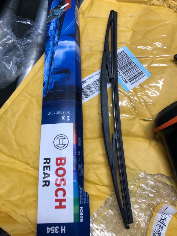 Photo 1 of Bosch H354 / 3397011433 Rear Original Equipment Replacement Wiper Blade - 14" Bundle with Rain-X Glass Cleaner Wipe (2 Items)