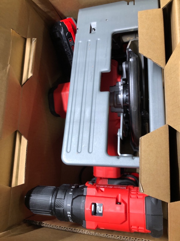 Photo 2 of CRAFTSMAN V20 Cordless Combo Kit, with Drill, Circular Saw and 2 Batteries (CMCK202C2) 2-Tool Cordless Combo Kit with 2 batteriesy