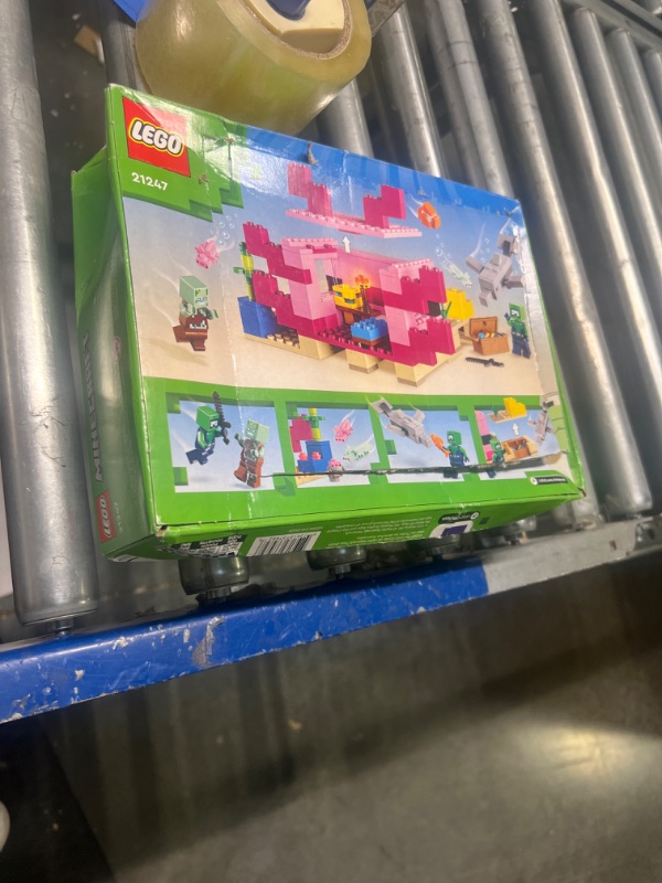 Photo 2 of ******NOT COMPLETE SET******
LEGO Minecraft The Axolotl House 21247 Building Toy Set, Creative Adventures at a Colorful Underwater Base, Includes a Diver Explorer, Dolphin, Drowned and More, Minecraft Toy for 7 Year Old Kids