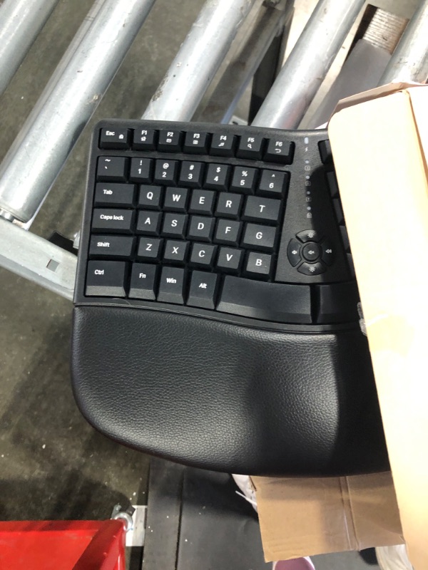Photo 1 of MEETION Ergonomic Wireless Keyboard and Mouse, Ergo Keyboard with Vertical Mouse, Split Keyboard with Cushioned Wrist, Palm Rest, Natural Typing, Rechargeable, Full Size, Windows/Mac/Computer/Laptop