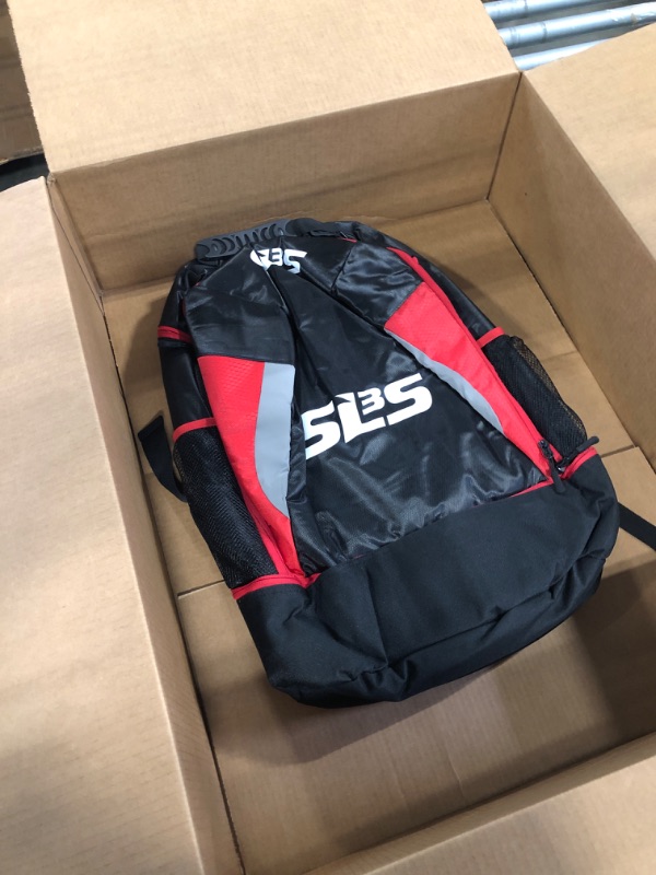 Photo 2 of SLS3 Triathlon Bag - 40L Triathlon Transition Bag with Dry & Wet Compartments - Large Tri Swim Backpack - Triathlon Gear Bag Black/Red
