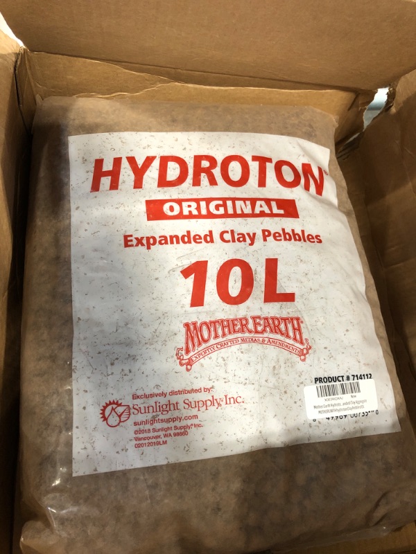 Photo 1 of Mother Earth Hydroton Original Clay Pebbles - 10 Liter, Lightweight Expanded Clay Aggregate