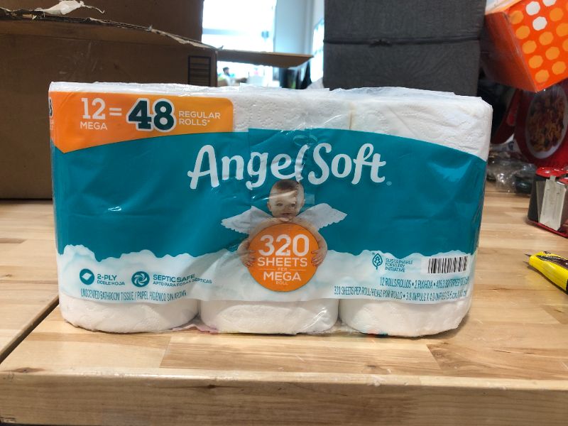 Photo 1 of Angel Soft® Toilet Paper, 48 Mega Rolls = 192 Regular Rolls, 2-Ply Bath Tissue