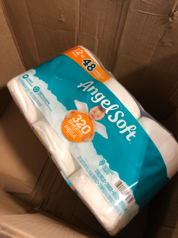 Photo 2 of Angel Soft® Toilet Paper, 48 Mega Rolls = 192 Regular Rolls, 2-Ply Bath Tissue