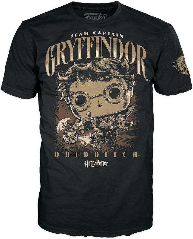 Photo 2 of Funko Pop! Boxed Tee: Harry Potter - Quidditch Harry, Adult Extra Large