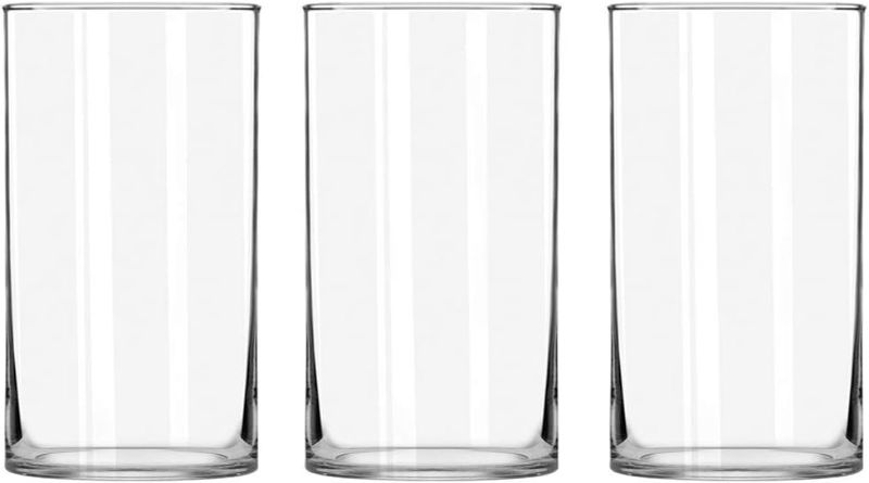 Photo 1 of 3 Pack Clear Glass Cylinder Vases, Table Flowers Vase,for Wedding Decorations and Formal Dinners (8 Inch)