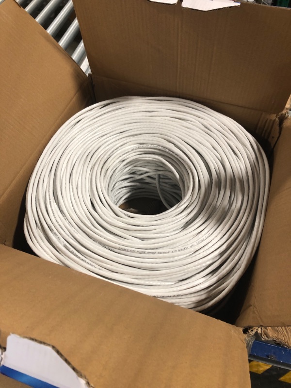 Photo 2 of Premiertek 1000Ft Cat6 23AWG UTP Solid 4-Pairs Network Ethernet LAN Cable Bulk White (CAT6-CCA-1KFT-W)