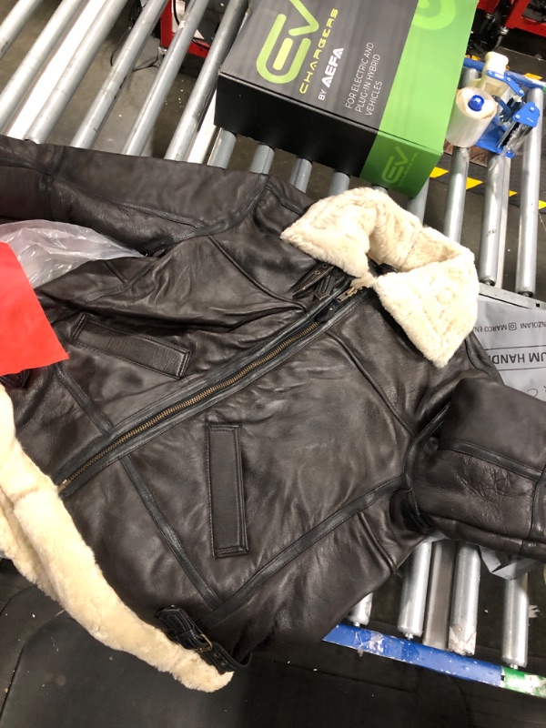 Photo 2 of B3 Bomber Jacket Aviator Real Shearling B3 Bomber Jacket Winter Brown X-Large