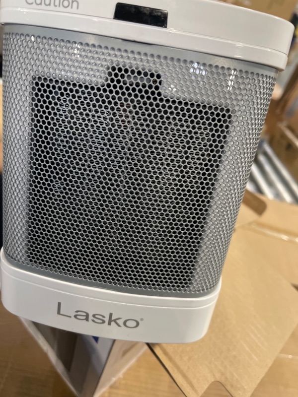 Photo 4 of Lasko CD08200 Small Portable Ceramic Space Heater for Bathroom and Indoor Home Use, White, 6.25 x 6.25 x 7.65 inches & Electric Ceramic Space Heater with Tip-Over Safety Switch for Home, 1500W, 754201 Heater + Heater 754201