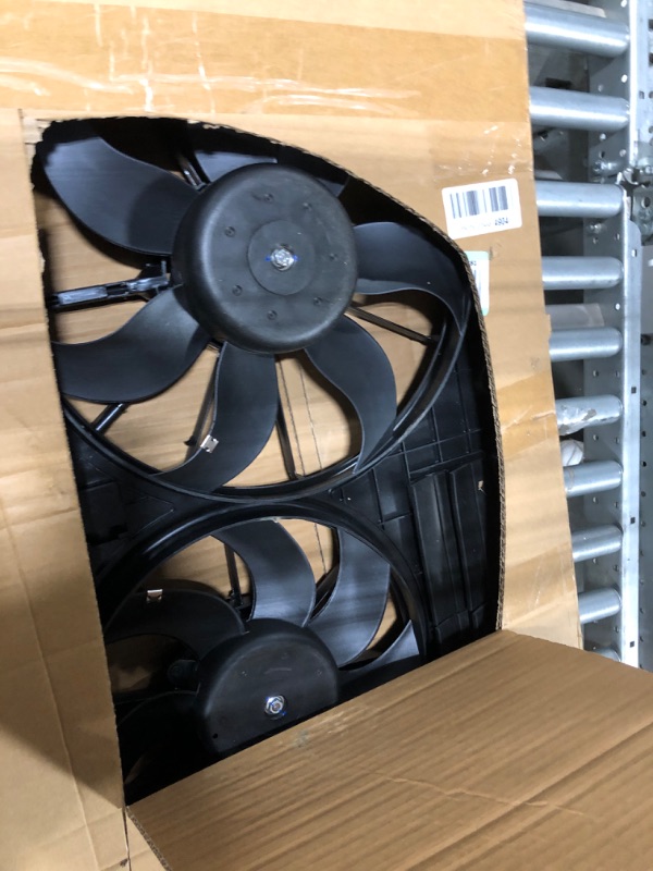 Photo 1 of TOPAZ 1K0121205AD9B9 Radiator Dual Cooling Fan Assembly for Volkswagen Jetta Beetle Tiguan Golf Audi A3 TT 2.0L Diesel