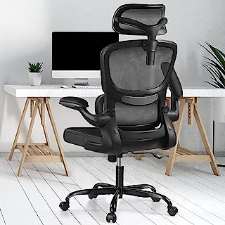 Photo 1 of  Ergonomic Office Chair, High Back Mesh Desk Chair with Lumbar Support and Adjustable Headrest, Computer Gaming Chair, Executive Swivel Chair for Home Offic