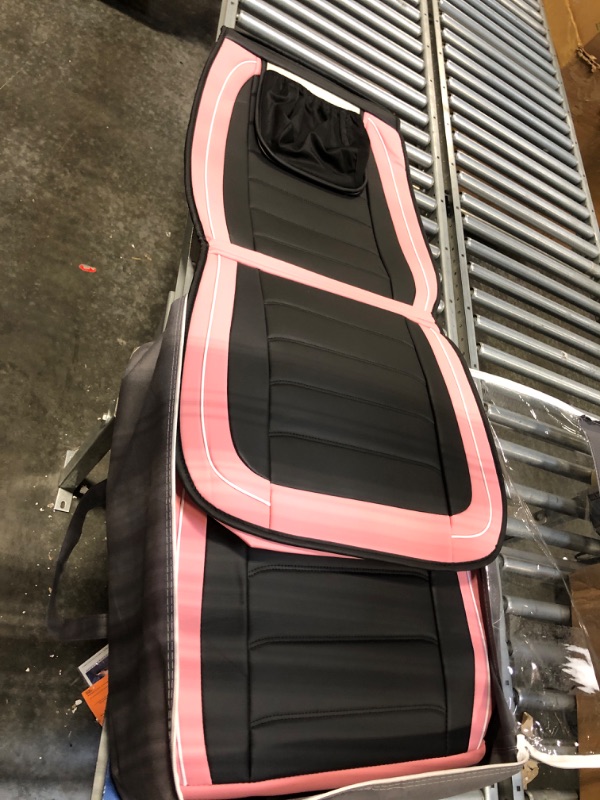 Photo 1 of BABYBLU Leather Car Seat Covers Full Set for Women?Men,Water Proof Synthetic Leather for Cars SUV Pick-up Truck Universal Fit Set for Auto Interior Accessories(Airbag Compatible) (Pink) JX04-Pink Full Set
