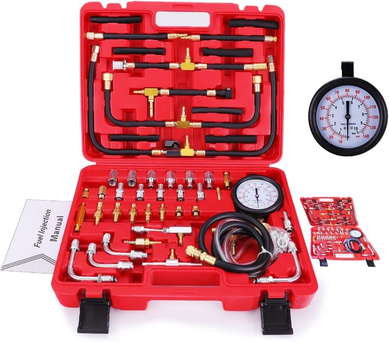 Photo 1 of BETOOLL Pro Fuel Injection Pressure Tester Kit Gauge 0-140 PSI