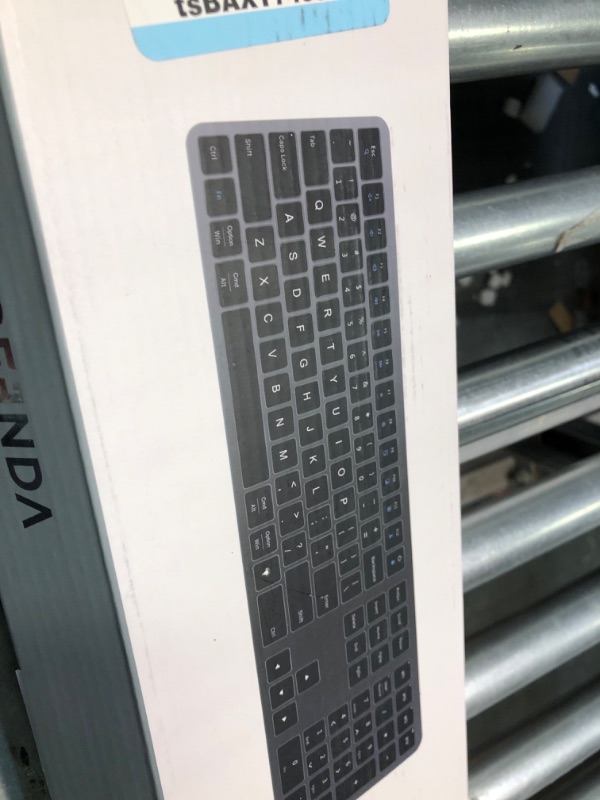 Photo 1 of seenda Backlit Bluetooth Keyboard for Win & Mac, Multi-Device Slim Rechargeable Keyboard, Backlit Wireless Keyboard Compatible for Win 8/10, Laptop, Tablet, MacBook Air/Pro, iPad - White Silver