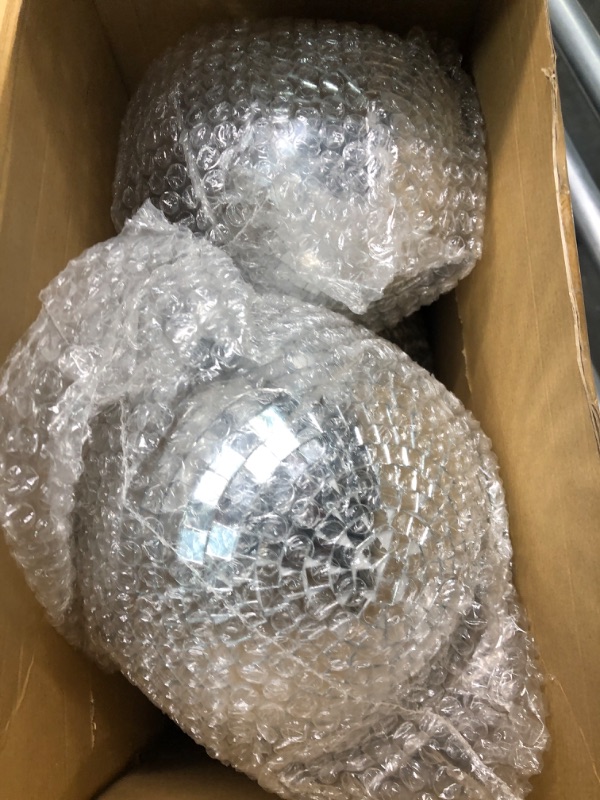 Photo 3 of 4 Pack Large Disco Ball Silver Hanging Disco Balls Reflective Mirror Ball Ornament for Party Holiday Wedding Dance and Music Festivals Decor Club Stage Props DJ Decoration (4 Inch, 20 Inch)