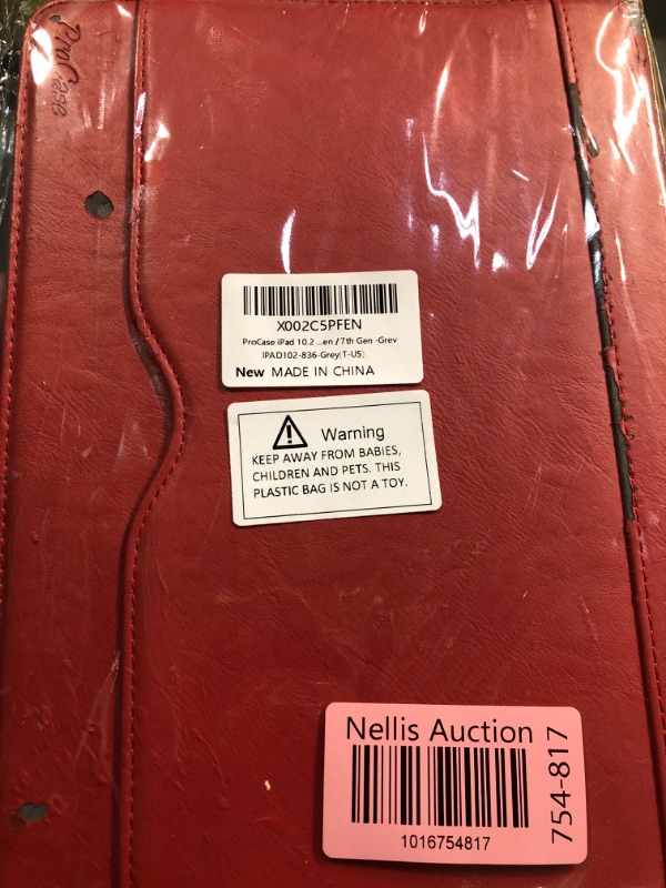 Photo 1 of iMieet iPad 9th Generation Case 2021/iPad 8th Generation Case 2020 10.2 Inch with Pencil Holder, iPad 7th Gen 2019 Case with Soft Baby Skin Silicone Back, Auto Wake/Sleep Cover (Red)