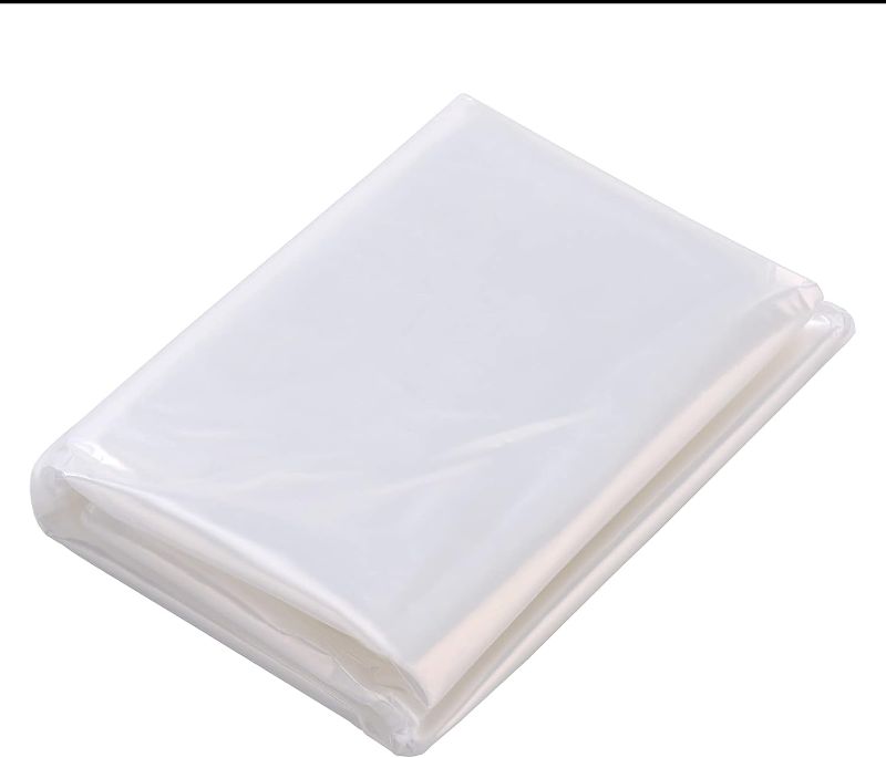 Photo 1 of Panonw Plastic Drop Cloth Greenhouse Film, Clear Plant Covers Freeze Protection 6.6 x 33 ft Waterproof Heavy Duty Plastic Tarp for Vegetables Plants Sun Pest