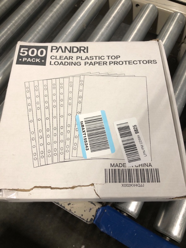 Photo 2 of Sheet Protectors, PANDRI 500 Pack Clear Heavy Duty Plastic Page Protectors Sheet Reinforced 11-Hole Fit for 3 Ring Binder Fits Standard 8.5 x 11 Paper, 9.25 x 11.25 Top Loaded, Acid Free