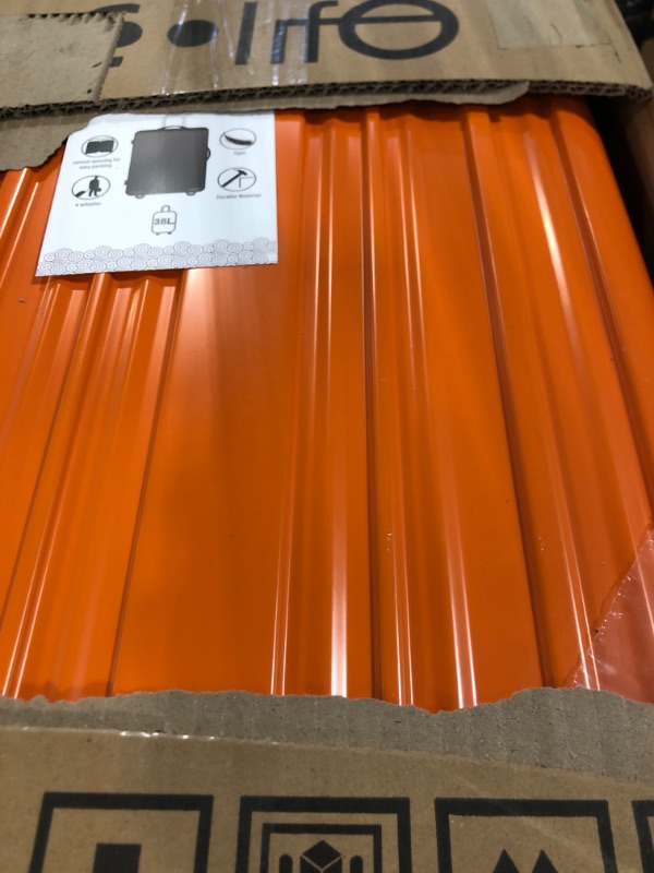 Photo 1 of Coolife Luggage Expandable(only 28") Suitcase PC+ABS Spinner 20in 24in 28in Carry on (orange new