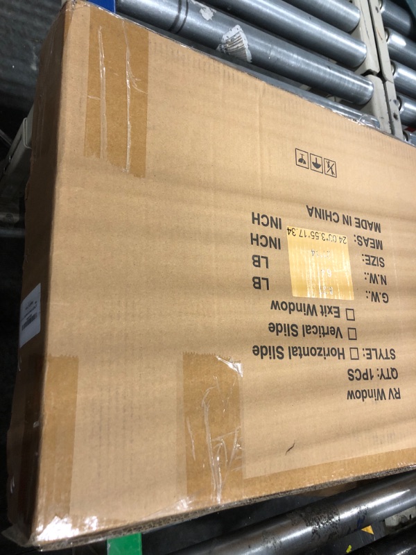 Photo 1 of OUTPRIZE Horizontal RV Window, 21" W x 14" H UV Protection Tinted Sliding RV Window with Net Screen and Trim Ring, DOT Approved RV window horizontal 21*14in