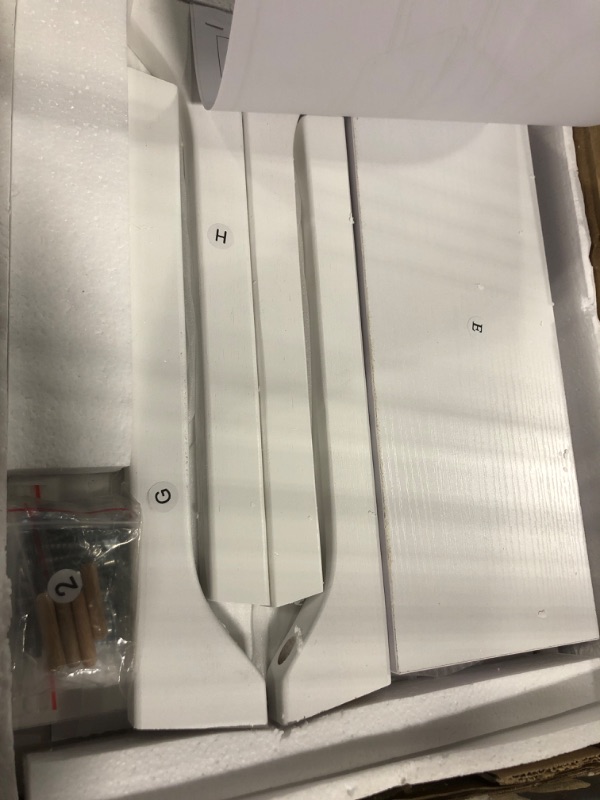 Photo 1 of LELELINKY Record Player Stand,Vinyl Record Storage Table with 4 Cabinet Up to 100 Albums,Mid-Century Modern Turntable Stand with Wood Legs,White Vinyl Holder Display Shelf for Bedroom Living Room