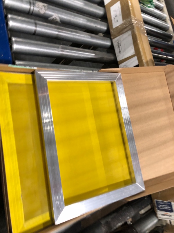 Photo 2 of 2 Pack Aluminum Silk Screen Printing Screens 12 x 16 Inch Frame-230 Yellow Mesh