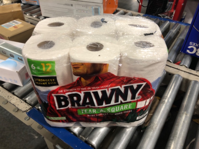 Photo 2 of Brawny® Tear-A-Square® Paper Towels, 6 Double Rolls = 12 Regular Rolls 12 Count (Pack of 1)