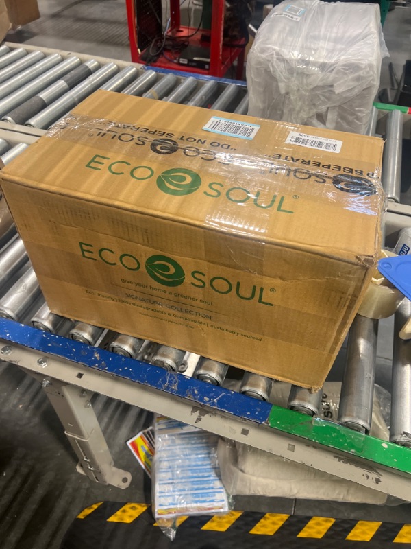 Photo 1 of ECO SOUL 100% Compostable 10 Inch Round Palm Leaf Plates [100-Pack] I Premium Disposable Plates Set I Heavy Duty Eco-Friendly Bamboo Plates Disposable I Round Disposable Plates 100 10" Round Plates