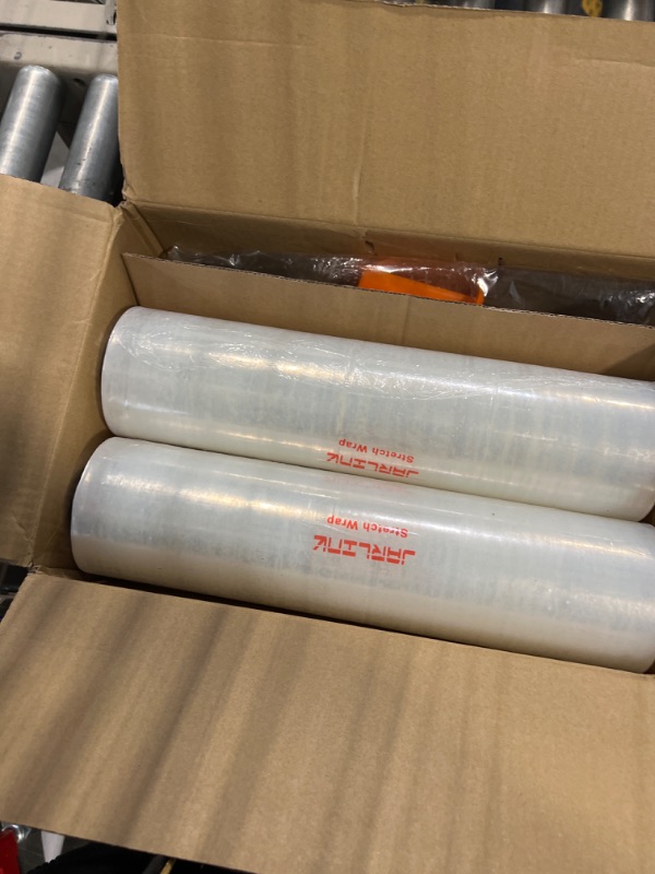 Photo 3 of JARLINK Stretch Film, 15 Inch x 1000 Feet Shrink Wrap for Pallet Wrap, Industrial Strength Stretch Wrap up to 800% Stretch with Handles, Moving Wrapping Plastic Roll, 80 Gauge, 2 Pack