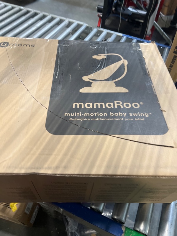 Photo 1 of 4moms MamaRoo Multi-Motion Baby Swing, Bluetooth Baby Swing with 5 Unique Motions, Grey
