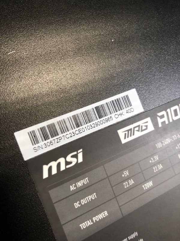 Photo 5 of MSI MPG A1000G PCIE 5 & ATX 3.0 Gaming Power Supply - Full Modular - 80 Plus Gold Certified 1000W - 100% Japanese 105°C Capacitors - Compact Size - ATX PSU 1000W MPG A1000G PCIE5