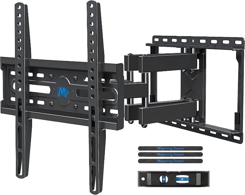 Photo 1 of Mounting Dream TV Wall Mount for 32-65 Inch TV, TV Mount with Swivel and Tilt, Full Motion TV Bracket with Articulating Dual Arms, Fits 16inch Studs, Max VESA 400X400 mm, 99lbs, MD2380