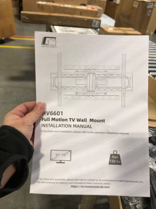 Photo 4 of HOME VISION Full Motion TV Wall Mount for Most 32-75 inch TVs and TV Mount Screws