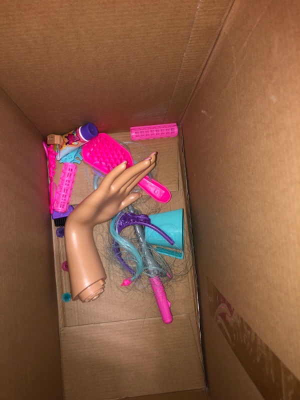 Photo 1 of Barbie Unicorn Party 27-piece Deluxe Styling Head, Blonde Hair, Pretend Play, Amazon Exclusive