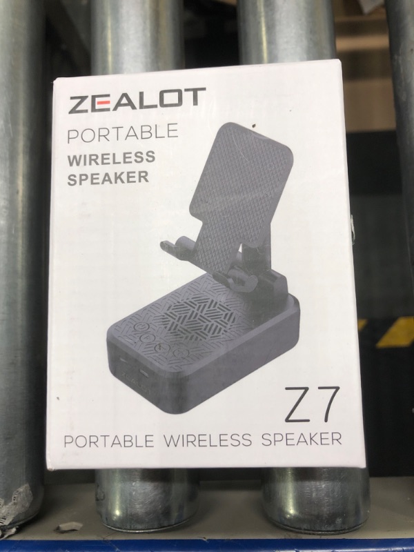 Photo 2 of ZEALOT Bluetooth Speakers with Cell Phone Stand,Wireless Speaker,Wireless Speaker,Outdoor,Portable with Phone Stand,HD Surround Sound,Anti-Slip Phone Holder,Compatible with iPhone/iPad/Samsung Galaxy