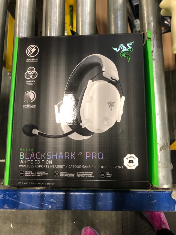 Photo 3 of Razer BlackShark V2 X Gaming Headset: 7.1 Surround Sound - 50mm Drivers - Memory Foam Cushion - for PC, PS4, PS5, Switch, Xbox One, Xbox Series X|S, Mobile - 3.5mm Audio Jack – White White Headset Only 3.5mm