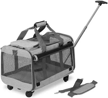Photo 1 of  Gray Pet Carrier with Detachable Wheels