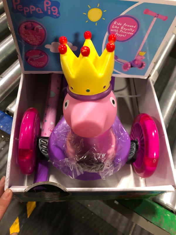 Photo 1 of Dimensions 3D Kick Scooter for Kids, Self-Balancing 3 Wheeled Light Up Scooter with Extra Wide Anti-Slip Deck, Rear Brake, Lean to Steer, Lightweight Design, for Boys and Girls 3 and up, 75 LB Limit 3D Figure Light Up Scooter