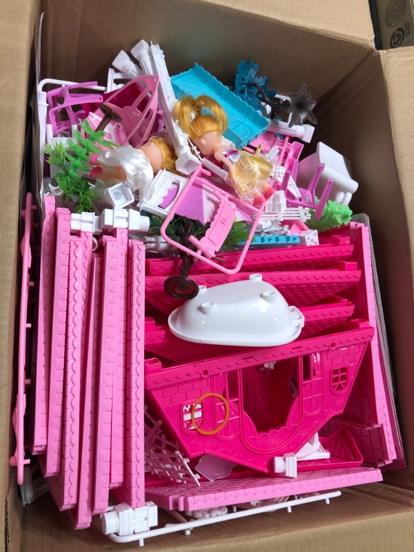 Photo 1 of Dreamhouse for 3 4 5 6 7 Years Old and Older Girls Toddler, DIY Doll House Girl Toys with Dolls and Furniture Accessories, Doll House Dreamhouse Christmas Birthday Gifts for Girls Classic