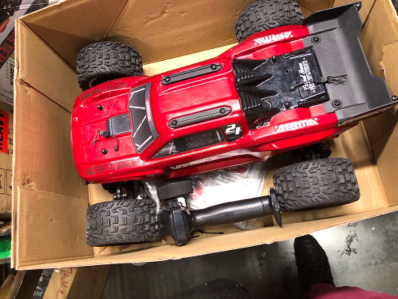 Photo 3 of ARRMA RC Truck 1/10 VORTEKS 4X2 Boost MEGA 550 Brushed Stadium Truck RTR with Battery & Charger, Red, ARA4105SV4T1