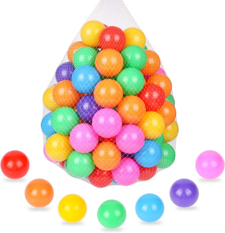 Photo 1 of 50 pcs Ball Pit Balls Plastic Balls for Ball Pit, BPA Free Ocean Ball for Toddlers - Black, White
