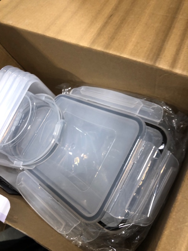 Photo 3 of 52 Pcs Food Storage Containers with Lids Airtight-34 OZ to 1.2 OZ(26 Containers & 26 Lids) 100% Leakproof Plastic Meal-Prep Food Containers Reusable-Microwave and Dishwasher Safe with Labels & Marker Rectangular, Round, Square- 52 Pcs