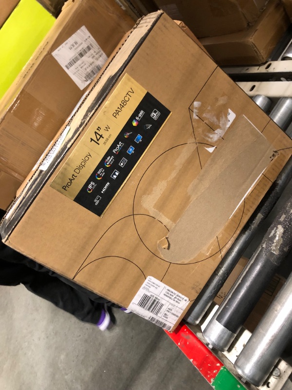 Photo 1 of ASUS ProArt Display 14” 1080P Portable Touchscreen Monitor (PA148CTV) - Full HD, IPS, 100% sRGB/Rec.709, Color Accuracy ?E < 2, Calman Verified, USB-C Power Delivery, Micro HDMI, Tripod Socket,Black 14" IPS FHD Touch USB-C Power Delivery