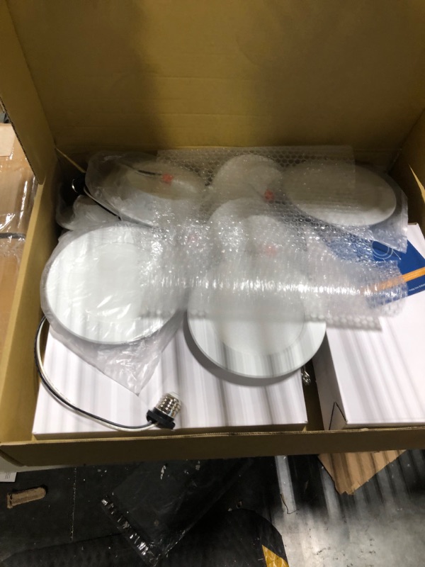 Photo 2 of Amico 12 Pack 6 Inch 5CCT Ultra-Thin LED Recessed Ceiling Light with Junction Box, 2700K/3000K/3500K/4000K/5000K Selectable, 12W Eqv 110W, Dimmable Canless Wafer Downlight, 1050LM High Brightness -ETL 5000k/4000k/3500k/3000k/2700k - 5cct White 6 Inch