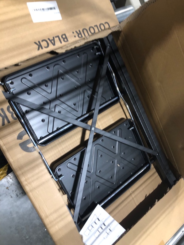Photo 1 of 3 Step Ladder, Lightweight Folding Step Stools for Adults with Anti-Slip Pedal, Portable Sturdy Steel Ladder with Handrails, Perfect for Kitchen & Household, 330 lbs Capacity, Black