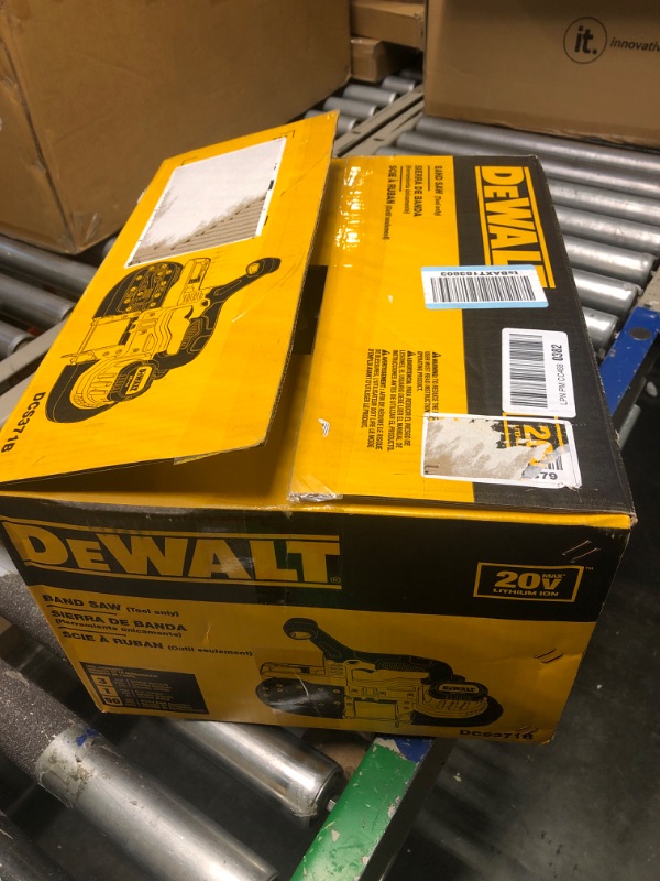 Photo 4 of *** NOT COMPLETE SET*** DEWALT DCS371B 20V MAX Lithium-Ion Band Saw, Bare-Tool with 24 TPI Portable Band Saw Blade, 3-Pack Band saw w/ blade, 3-pack