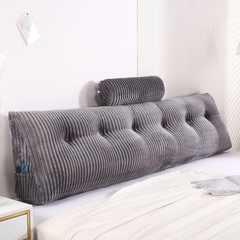 Photo 1 of ******SIMILAR TO PHOTO******Head Roll Pillow Bed Wedge Pillow for Headboard Large Bolster for Bed Rest Reading Pillows Backrest Pillows for Sitting in Bed ** not exact description or picture**