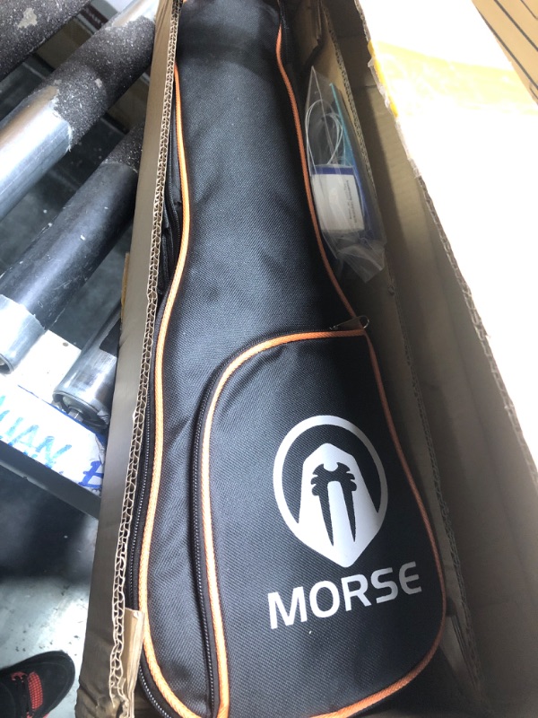 Photo 1 of MORSE Soprano Ukulele Arm Rest Ukulele for Beginner Pack-21 Inch with Gig Bag Fast Learn Songbook Tuner Pick All in One Kit Natural
