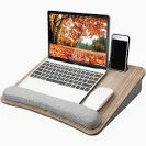 Photo 1 of HUANUO Portable Lap Laptop Desk with Pillow Cushion, Fits up to 15.6 inch Laptop, with Anti-Slip Strip & Storage Function for Home Office Students Use as Computer La *not exacxt picture*