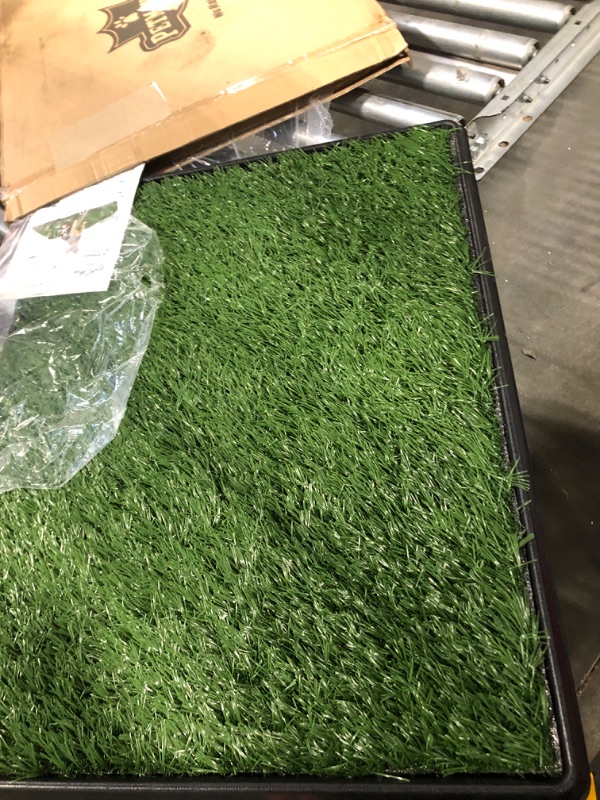 Photo 2 of Artificial Grass Puppy Pee Pad for Dogs and Small Pets - 20x25 Reusable 3-Layer Training Potty Pad with Tray - Dog Housebreaking Supplies by PETMAKER